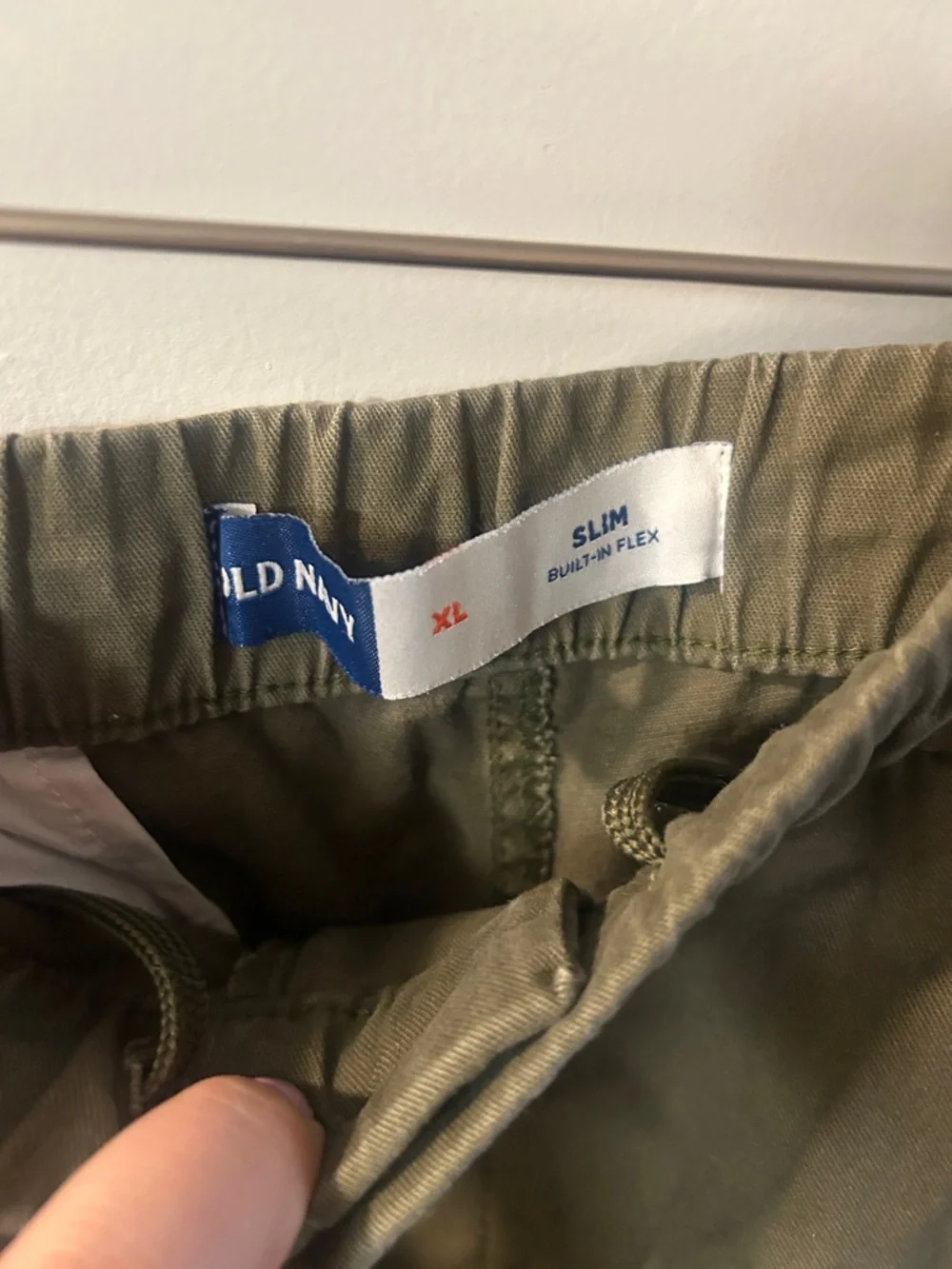 Men's Olive Green Casual Pants - Size XL - Picture 2 of 3